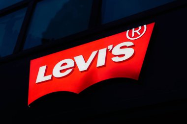 Berlin, Germany  May 26, 2022: Branch of the brand Levis, the company Levi Strauss & Co in the center of Berlin                              