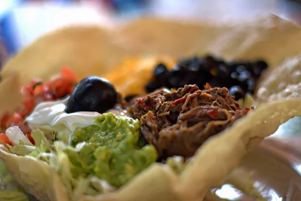 Mexican Tortilla Beef Salad — Stock Photo, Image