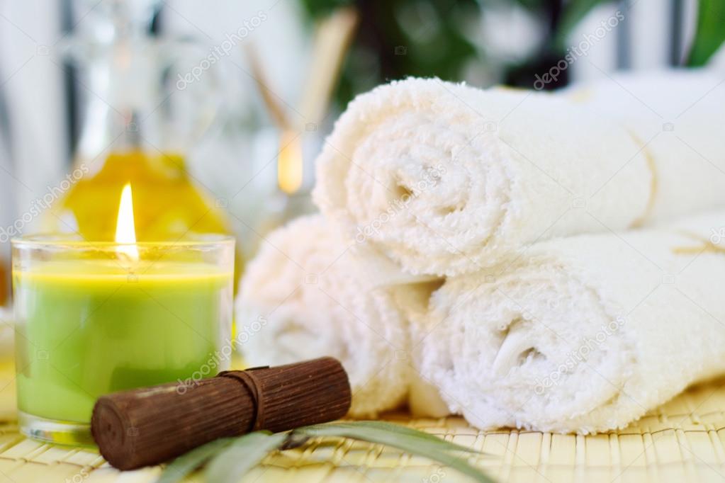 Spa Towels & Candle