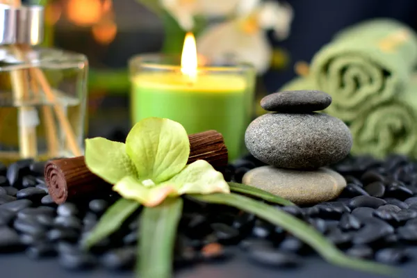 Spa Rocks & Candles — Stock Photo, Image