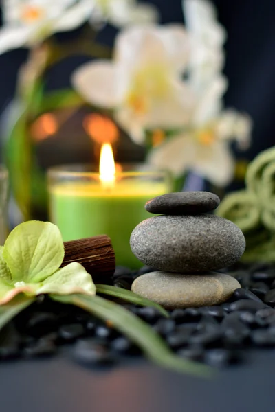 Spa Rocks & Candles — Stock Photo, Image