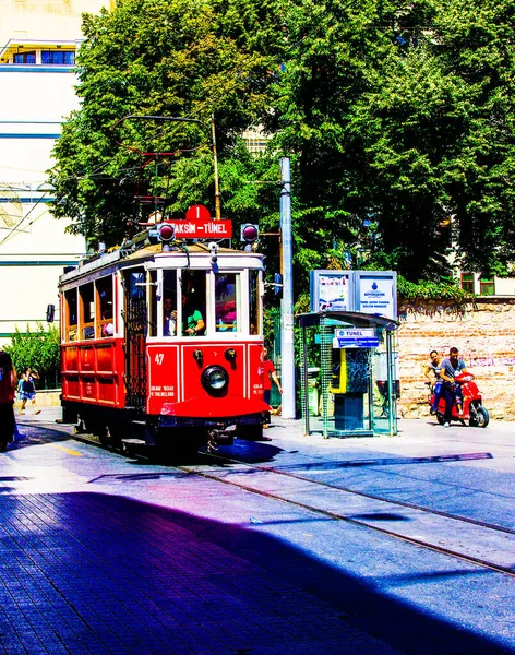 Vieux Tramway Rouge Istanbul — Photo