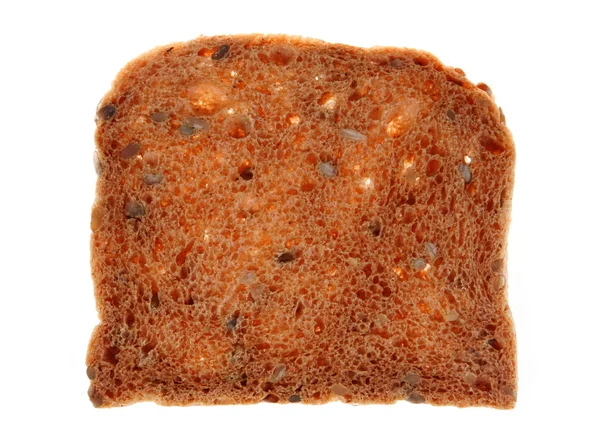 Bröd med frön på vit — Stockfoto