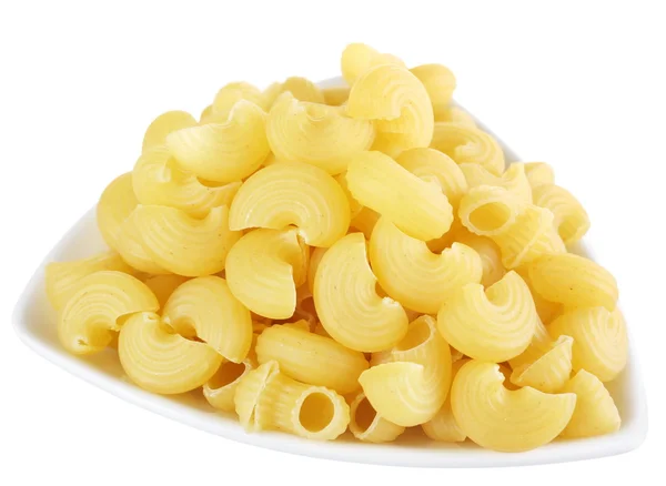 Pasta on white plate — Stock Photo, Image