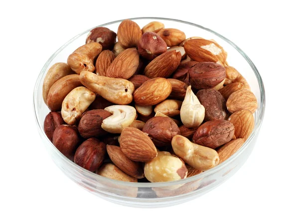 Nut mix in plate — Stock Photo, Image