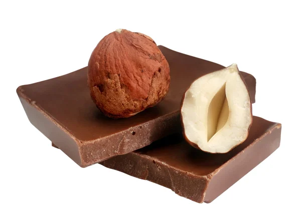 Hasselnöt & choklad — Stockfoto