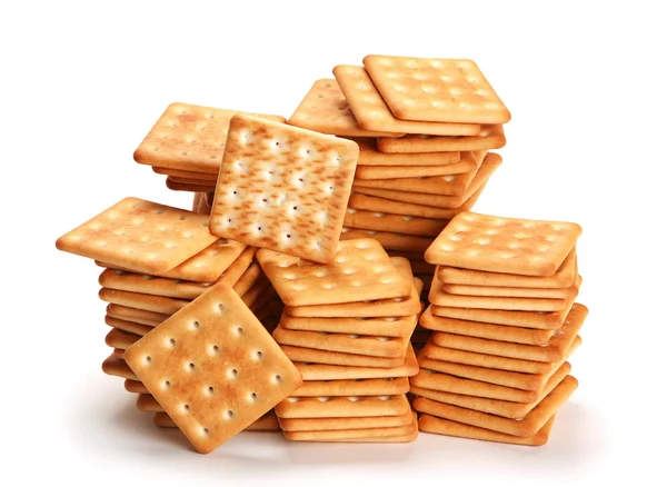 Zout vierkante crackers — Stockfoto