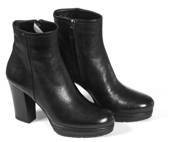 Kvinnor svarta skor — Stockfoto