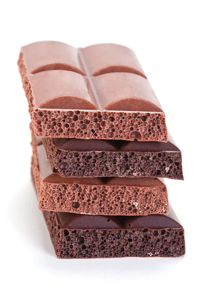 Aerated choocolate on white — Stock Photo, Image