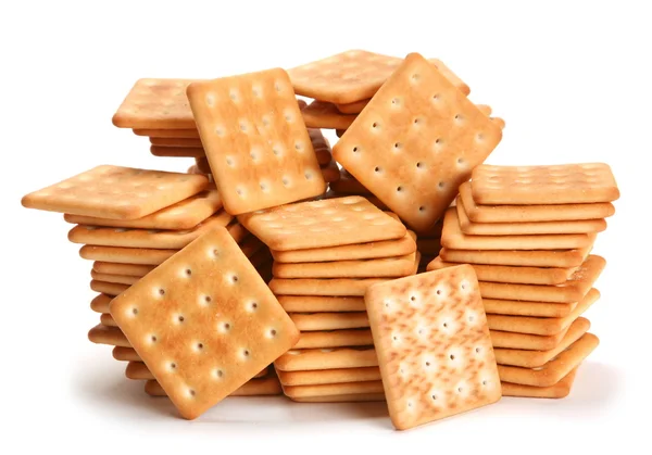 Sós négyzet alakú keksz — Stock Fotó