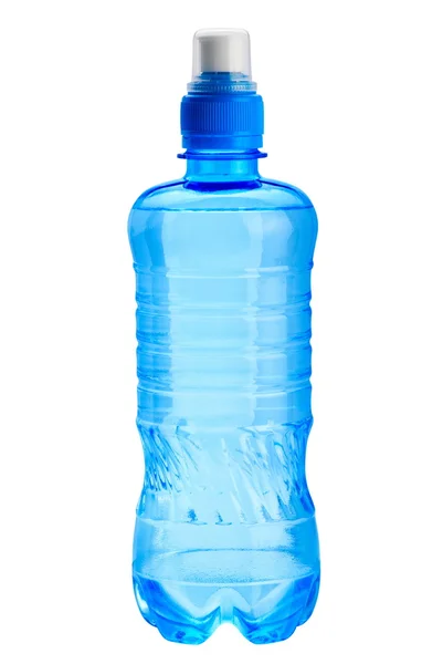 Plastic blauwe fles — Stockfoto