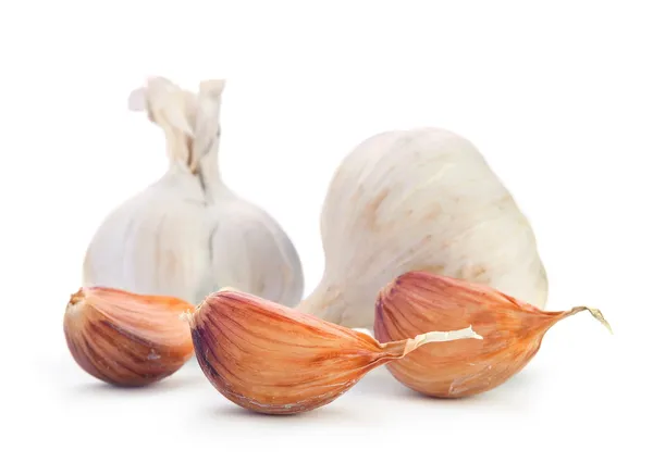 Garlic on white — Stock Photo, Image