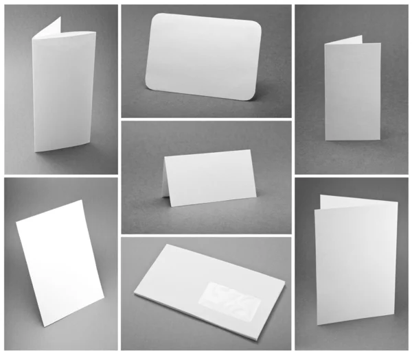 Boş beyaz katlama kağıt afiş