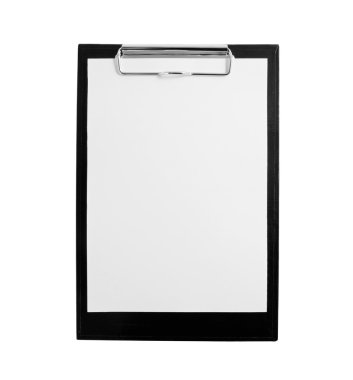 boş kağıt levha ile siyah plastik Pano.