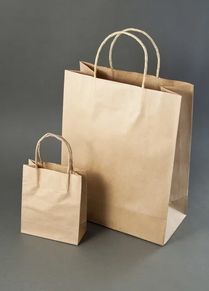 Empty Shopping Bag from craft paper — Stock Photo, Image