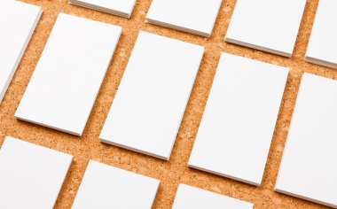 corkboard arka plan boş kartvizit
