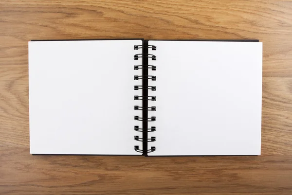 Open notebook with white page — Stock Photo, Image