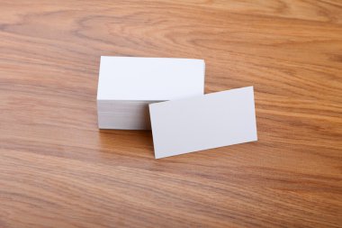 ahşap arka plan boş kartvizit