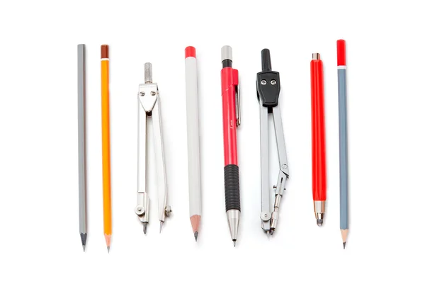 Divisores com lápis — Fotografia de Stock