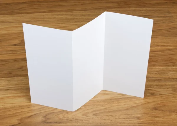 Blank folding page booklet — Stock Photo, Image