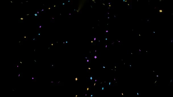 Tomber Confettis Colorés Particules Comme Fond — Video