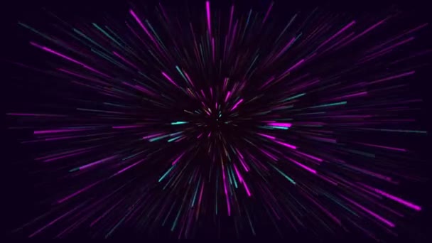Digitális Fények Sebessége Mozgásban Lévő Neonsugárzás — Stock videók