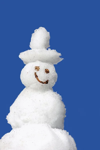 Bonhomme de neige souriant — Photo