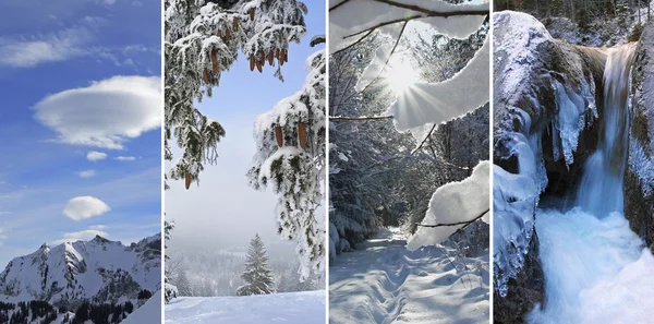 Collage - impressioni invernali Foto Stock Royalty Free