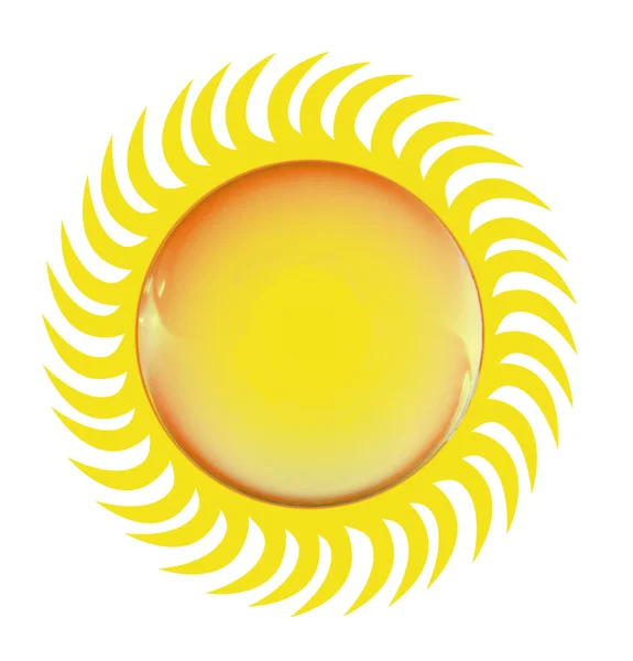 Símbolo gráfico do sol — Fotografia de Stock