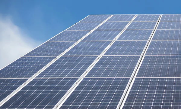 Solar panels on the house roof — Stock Photo, Image