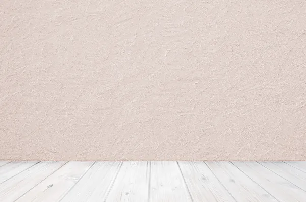 Sol en bois et mur antique rose, design de chambre vintage — Photo