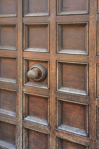 Coffered entrance with door knob — Stock Photo, Image