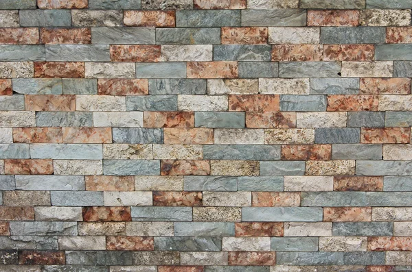 Old brick wall background, tricolor — Stock Photo, Image