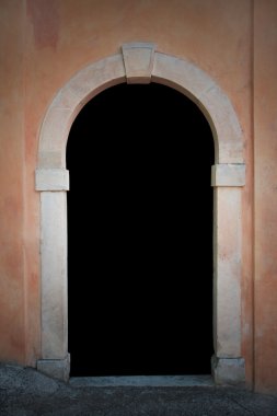 kemerli, siyah kopya alanı ile giriş