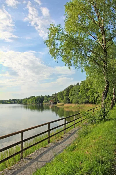 Lago de Seehamer ver, centro turístico, alemania — Foto de Stock