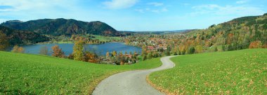 sarma hiking trail Bavyera kasabada schliersee yakın bir