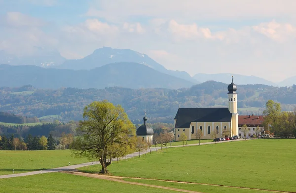 Slavné bavorské poutní kostel wilparting — Stock fotografie