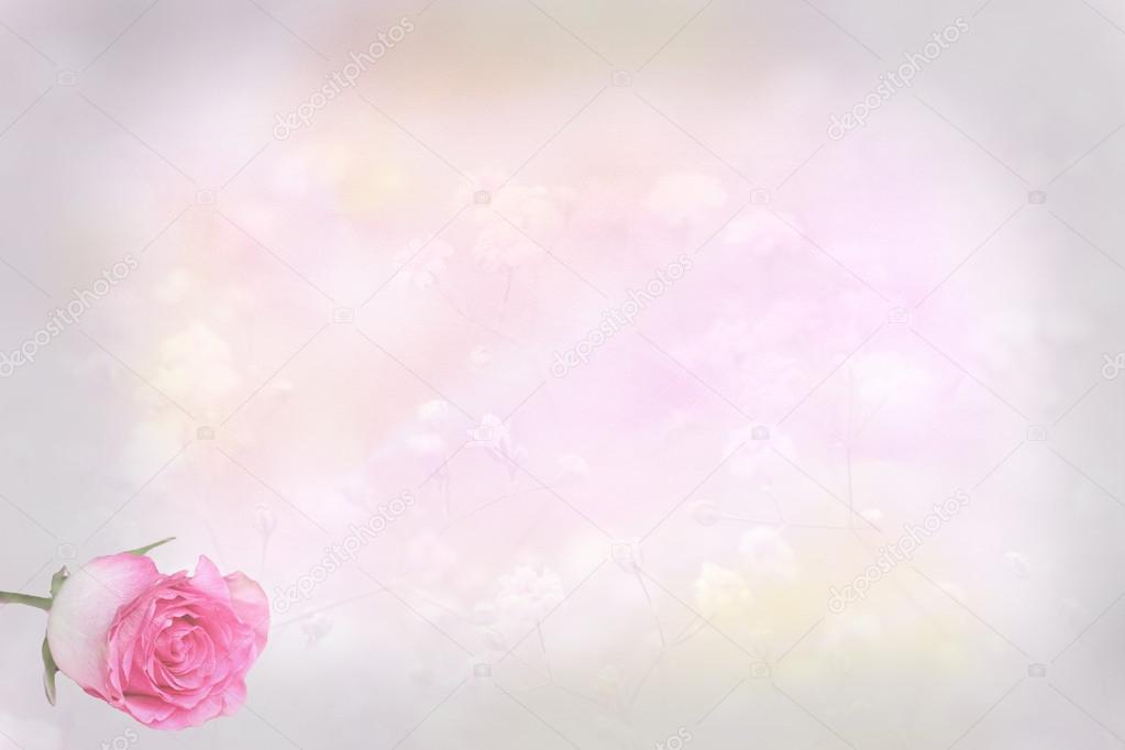 floral background with rose bud, card design background