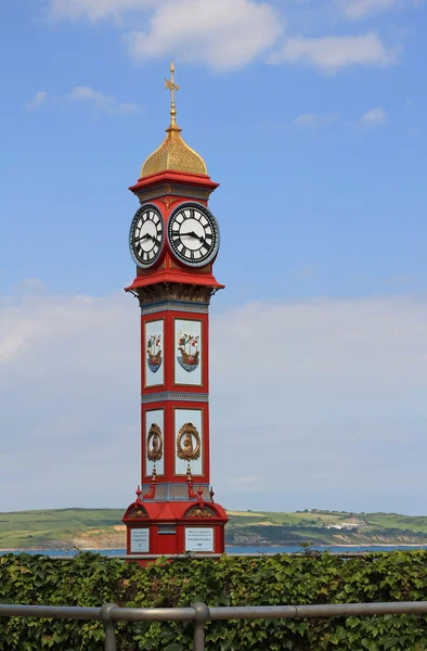 Weymouth à beira-mar com torre de relógio — Fotografia de Stock