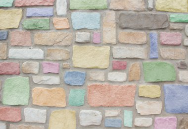 pastel renkler doğal kum taş duvar