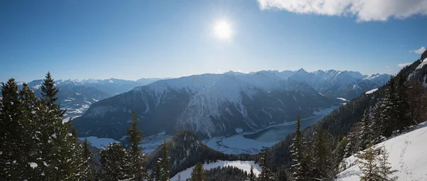 Impresionante Mirador Los Alpes Rofan Achensee Lago Cordillera Austria Tirol —  Fotos de Stock