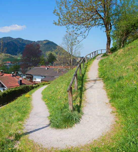 Caminho Para Caminhadas Schliersee Estância Turística Bávara Primavera — Fotografia de Stock