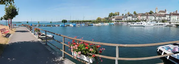 Krásný Přístav Rapperswil Promenáda Jezera Zurichsee Kanton Gallen — Stock fotografie