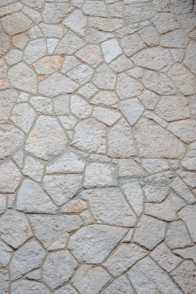 Piso Com Blocos Pedra Cimentada Padrão Irregular Cinza Marrom — Fotografia de Stock