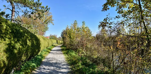 Bike Walkway Loisach River Wolfratshausen Landscape Upper Bavaria — ストック写真