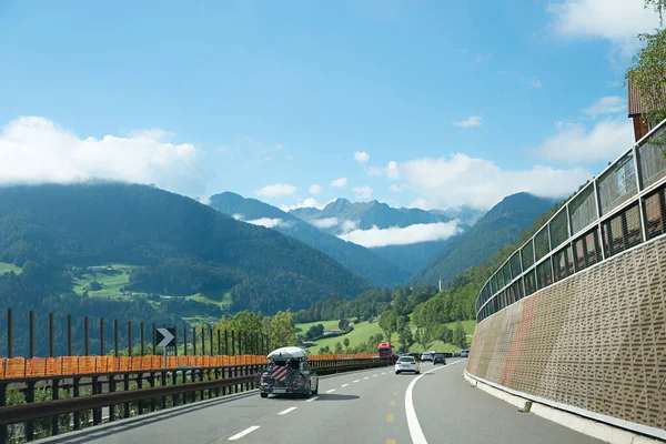 Вождение Отпуск Австрийском Ландшафте Бреннер Шоссе — стоковое фото