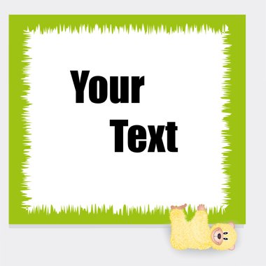 Teddy for text clipart