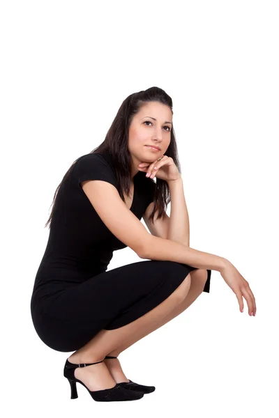 Woman in the squat — Stock Photo, Image