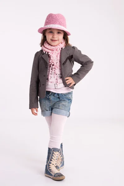 Niña modelo preescolar — Foto de Stock