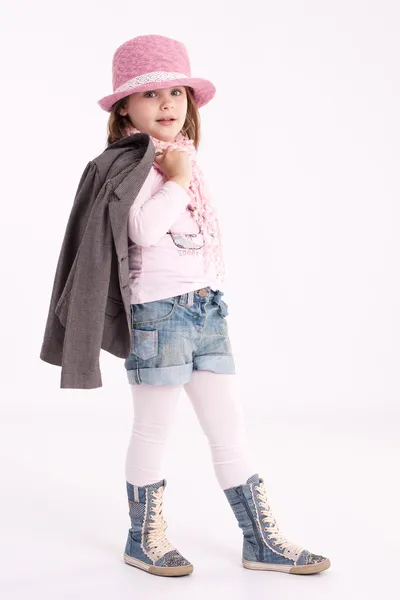 Niña modelo preescolar — Foto de Stock